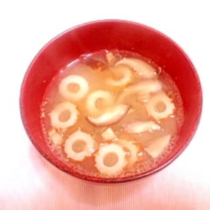 椎茸と竹輪のお味噌汁